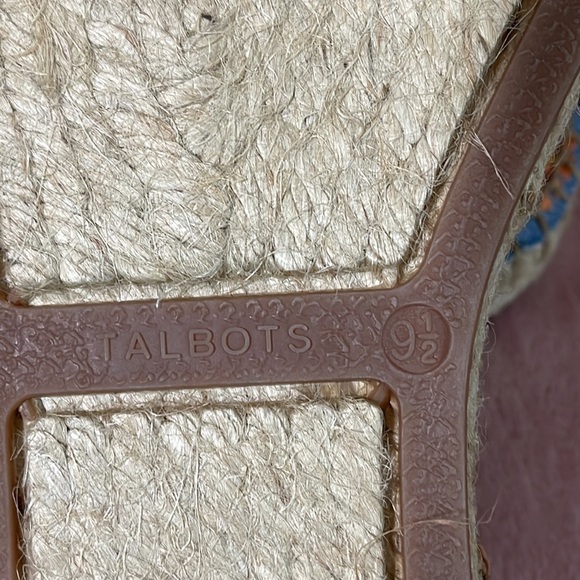 Talbots Izzy d'Orsay Embroidered Espadrille Sandals size 9.5 - Picture 9 of 9